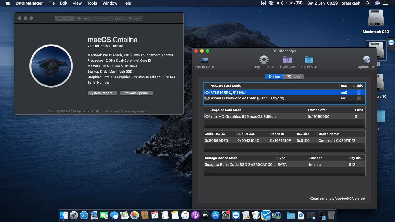 Success Hackintosh macOS Catalina 10.15.7 Build 19H15 in Asus Pro P2430UA-WO1127D